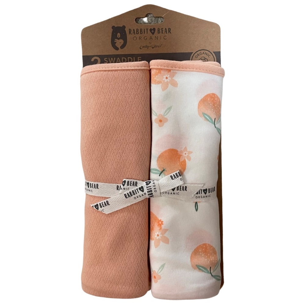 Rabbit + Bear Organic cotton swaddle blankets